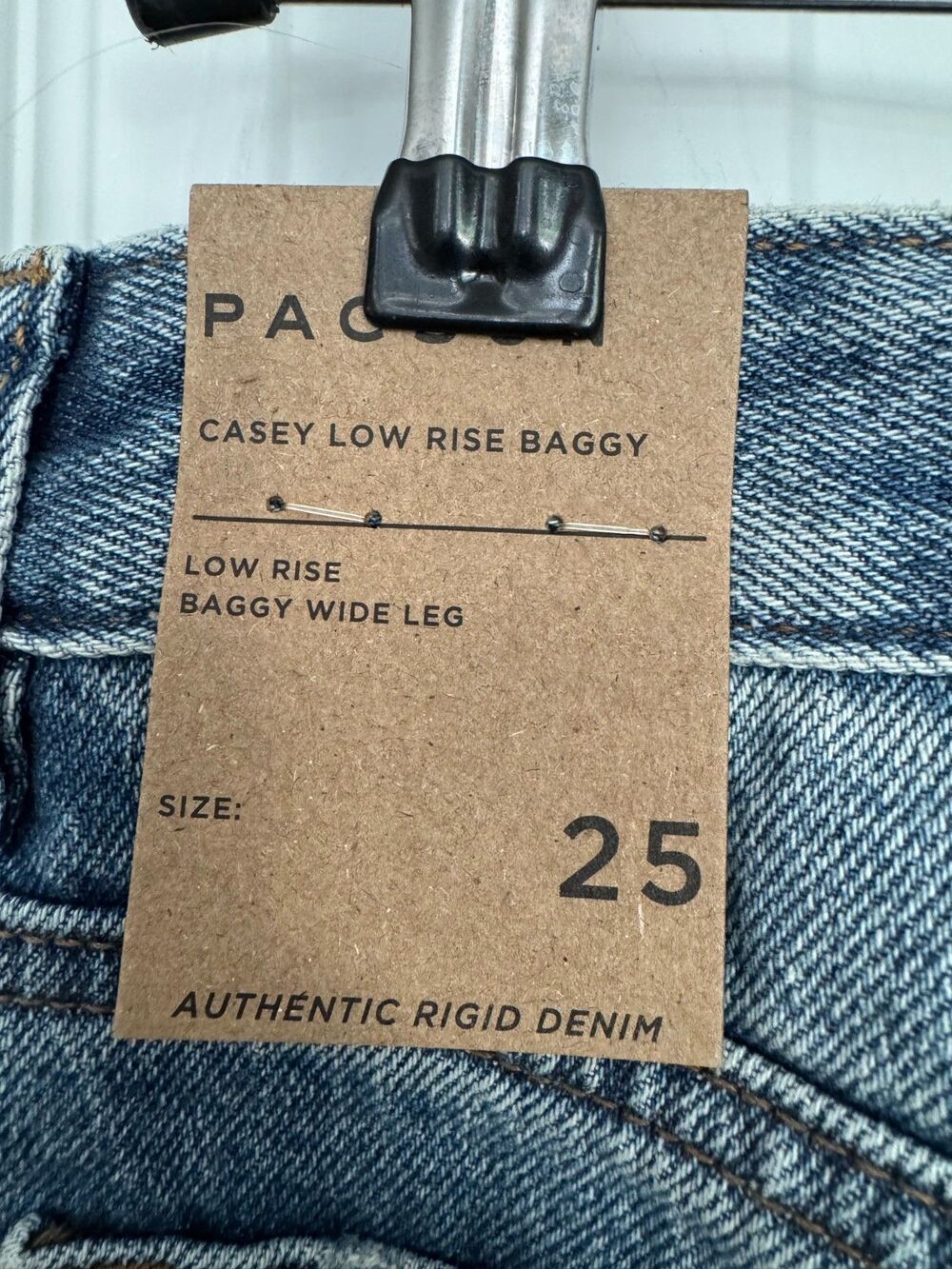 PacSun Casey Jeans Low Rise Baggy Size 25 Womens Med Wash NWT Y2K Wide Leg - Picture 5 of 10
